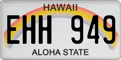 HI license plate EHH949