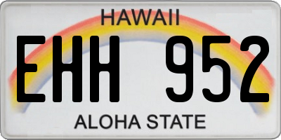 HI license plate EHH952