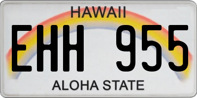 HI license plate EHH955