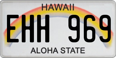 HI license plate EHH969