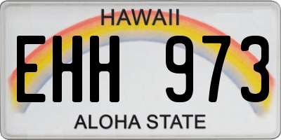 HI license plate EHH973