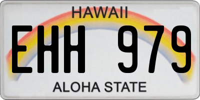 HI license plate EHH979