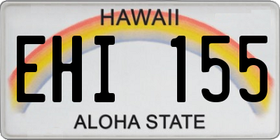 HI license plate EHI155