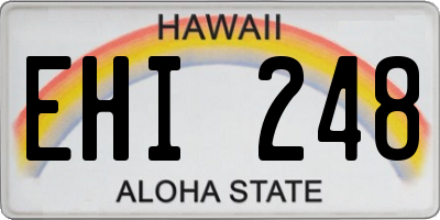 HI license plate EHI248