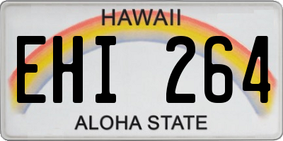HI license plate EHI264