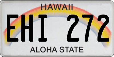 HI license plate EHI272