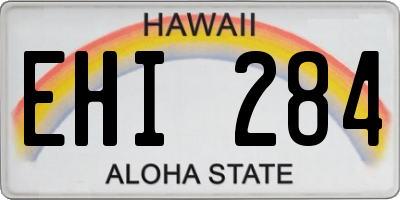 HI license plate EHI284