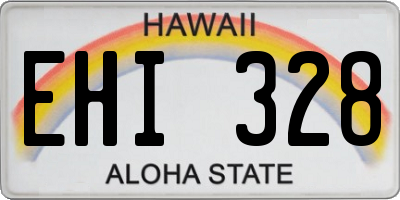 HI license plate EHI328