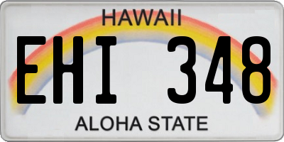 HI license plate EHI348