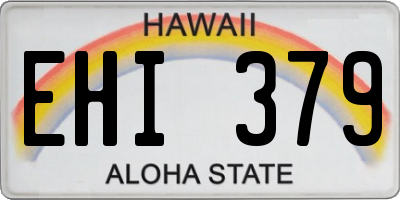 HI license plate EHI379