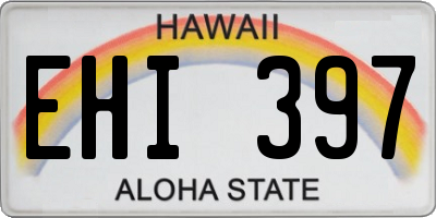 HI license plate EHI397