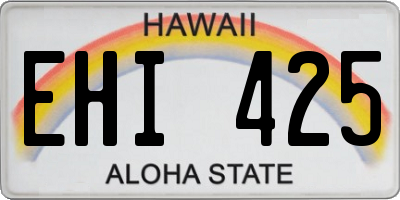 HI license plate EHI425