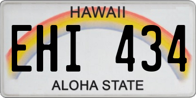 HI license plate EHI434