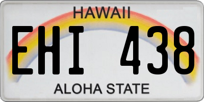 HI license plate EHI438