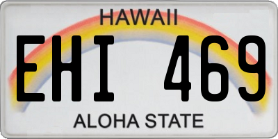 HI license plate EHI469