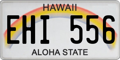 HI license plate EHI556