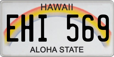 HI license plate EHI569
