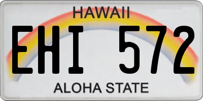 HI license plate EHI572