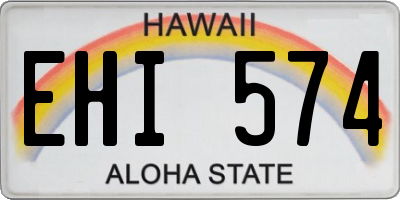 HI license plate EHI574