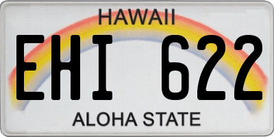 HI license plate EHI622