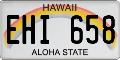 HI license plate EHI658