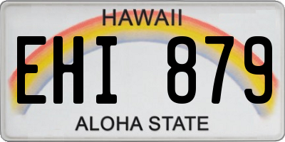 HI license plate EHI879