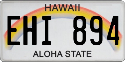 HI license plate EHI894