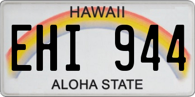 HI license plate EHI944