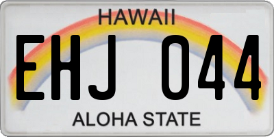 HI license plate EHJ044