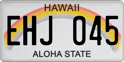 HI license plate EHJ045