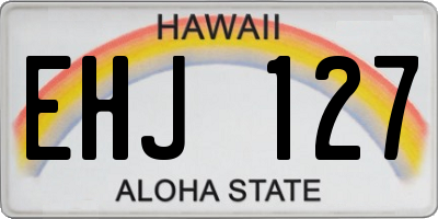 HI license plate EHJ127