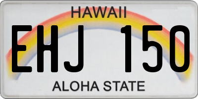 HI license plate EHJ150