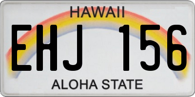 HI license plate EHJ156