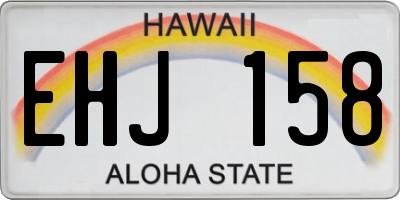 HI license plate EHJ158