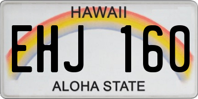 HI license plate EHJ160