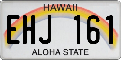 HI license plate EHJ161
