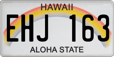 HI license plate EHJ163