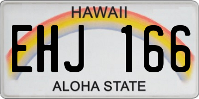HI license plate EHJ166