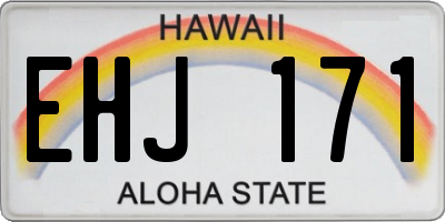 HI license plate EHJ171