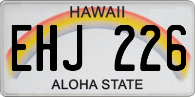 HI license plate EHJ226