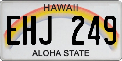 HI license plate EHJ249
