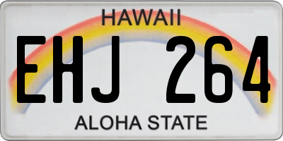 HI license plate EHJ264