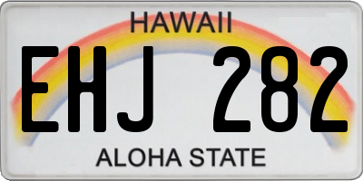 HI license plate EHJ282