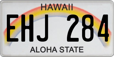 HI license plate EHJ284