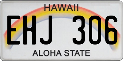 HI license plate EHJ306