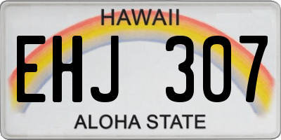 HI license plate EHJ307