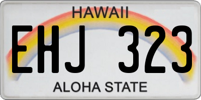HI license plate EHJ323