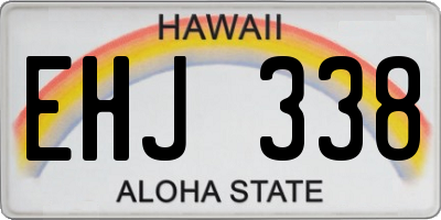 HI license plate EHJ338
