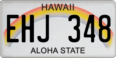 HI license plate EHJ348