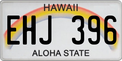 HI license plate EHJ396